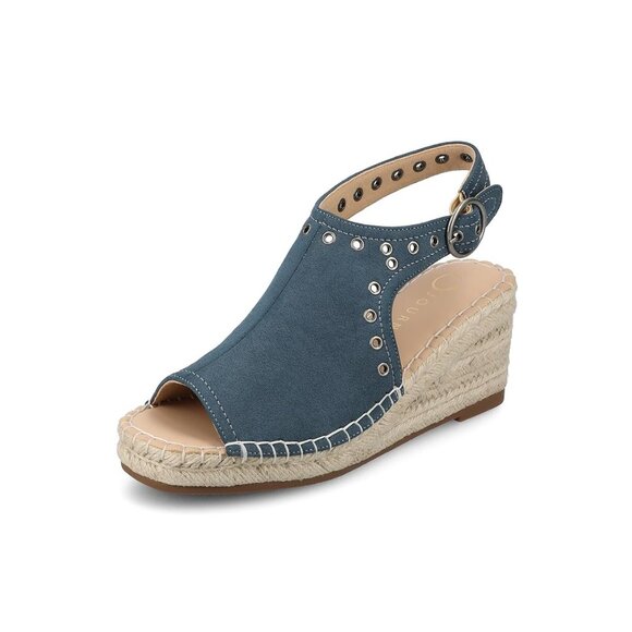 NiB Journee Women's Crisie Open Toe Wedge Heel Sandal Size 8.5 M $80 RY1322 - Picture 1 of 4